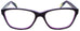 Edward Beiner Collection-Marcy-999-85s - Matte Plum w/ Blue. Front view. Handmade in Germany. Designer eyeglasses available exclusively at Edward Beiner Boutiques.