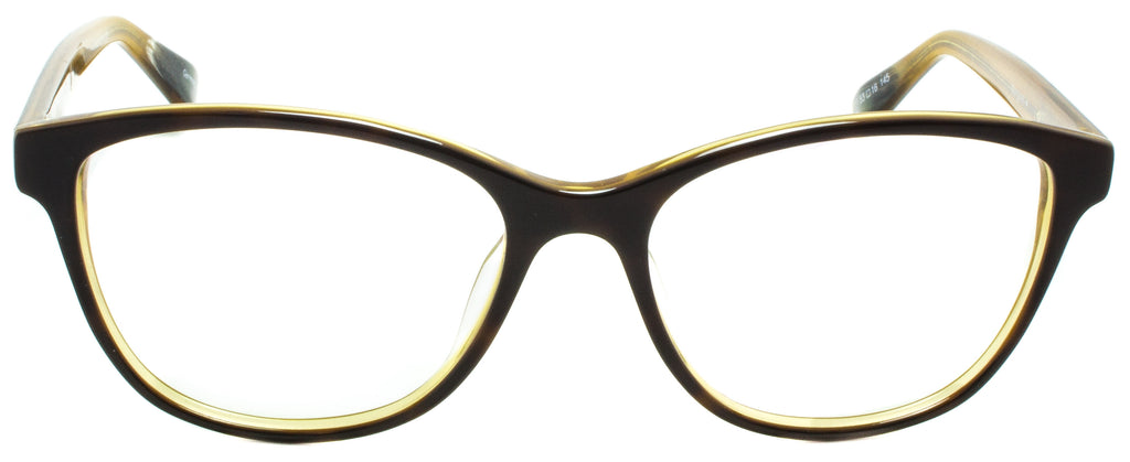 Edward Beiner Collection-Margaret-999-42 - Tortoise / Amber . Front view. Handmade in Germany. Designer eyeglasses available exclusively at Edward Beiner Boutiques.