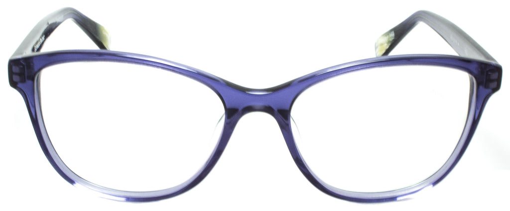Edward Beiner Collection-Margaret-999-Blue . Front view. Handmade in Germany. Designer eyeglasses available exclusively at Edward Beiner Boutiques.