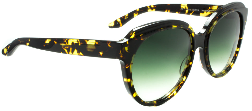 Barton Perreira-Marvalette-HEC/JUL-Heroine Chic . Side view. Diamond pressed titanium. Designer sunglasses available exclusively at Edward Beiner Boutiques.