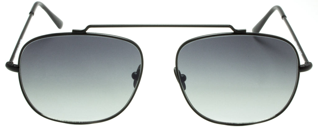 Spektre-Montana-MO01CFT-Black . Front view. Handmade in Italy in stainless steel. Designer sunglasses available exclusively at Edward Beiner Boutiques.